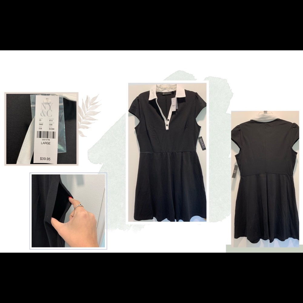 NWT NY&Co Cap Sleeve Flare Dress w Pockets